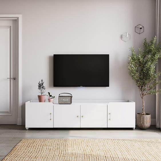 EMA, Kệ tivi, kệ lưu trữ, TVC_019, 195x43x50cm, Nội thất Nhà trên cao