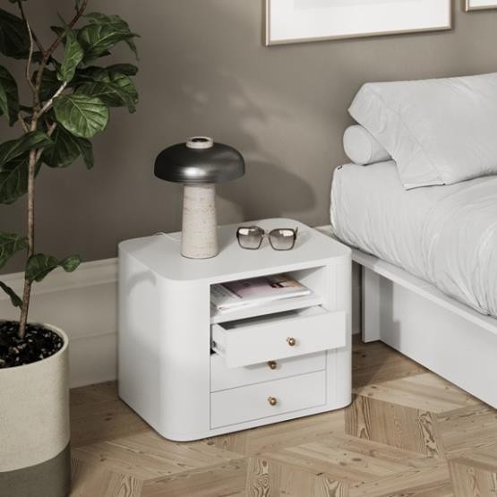 SELLA, Táp đầu giường 3 ngăn kéo, TAB_023, 55x40x40cm, Nội thất Nhà trên cao