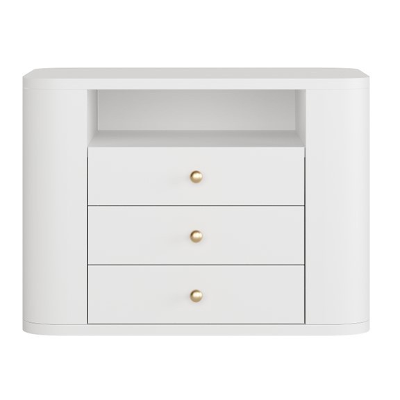 SELLA, Táp đầu giường 3 ngăn kéo, TAB_023, 55x40x40cm, Nội thất Nhà trên cao