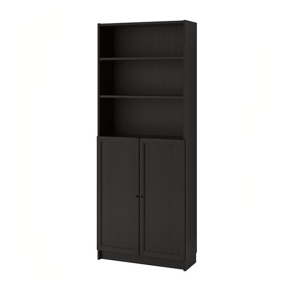 JAK, Kệ sách 6 tầng cửa cổ điển, DSH_048, 80x30x202cm, Nội thất Nhà trên cao