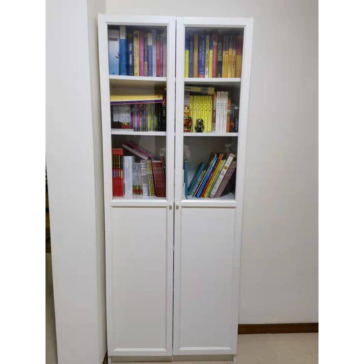 JAK, Kệ sách 6 tầng cửa cổ điển, DSH_048, 80x30x202cm, Nội thất Nhà trên cao