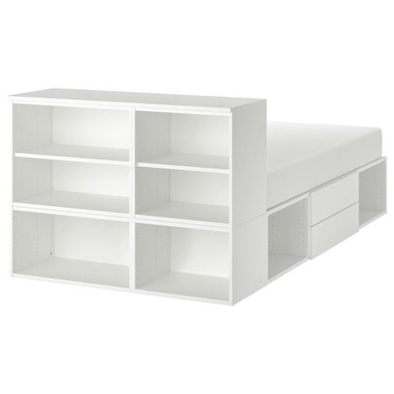 GALLOT, Giường ngủ đa năng kèm Kệ sách, 1m4, BFR_009, 140x244x103cm, Nội thất Nhà trên cao