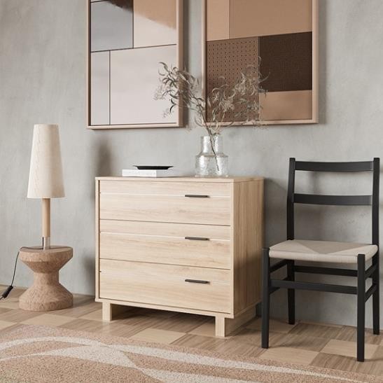 FLYNN, Tủ 3 tầng phong cách Bắc Âu, CAB_340, 84x46x80cm, Nội thất Nhà trên cao