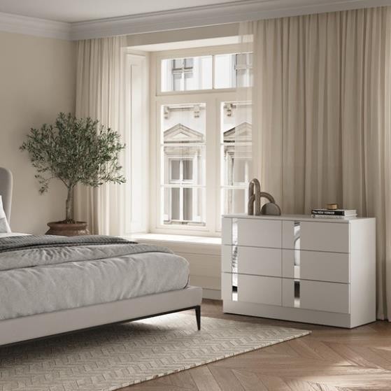RYA, Tủ lưu trữ đồ dùng 3 tầng 6 ngăn kéo, CAB_267, 110x40x75cm, Nội thất Nhà trên cao