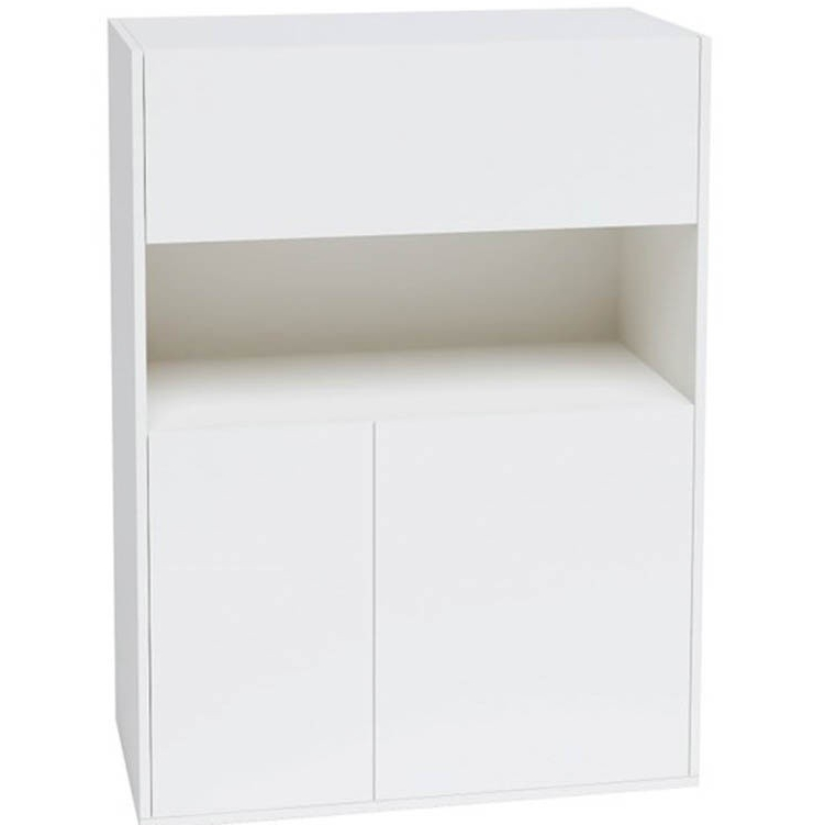 NOA, Tủ trưng bày đồ dùng 2 cánh kèm ngăn kéo, CAB_222, 92x45x124cm, Nội thất Nhà trên cao