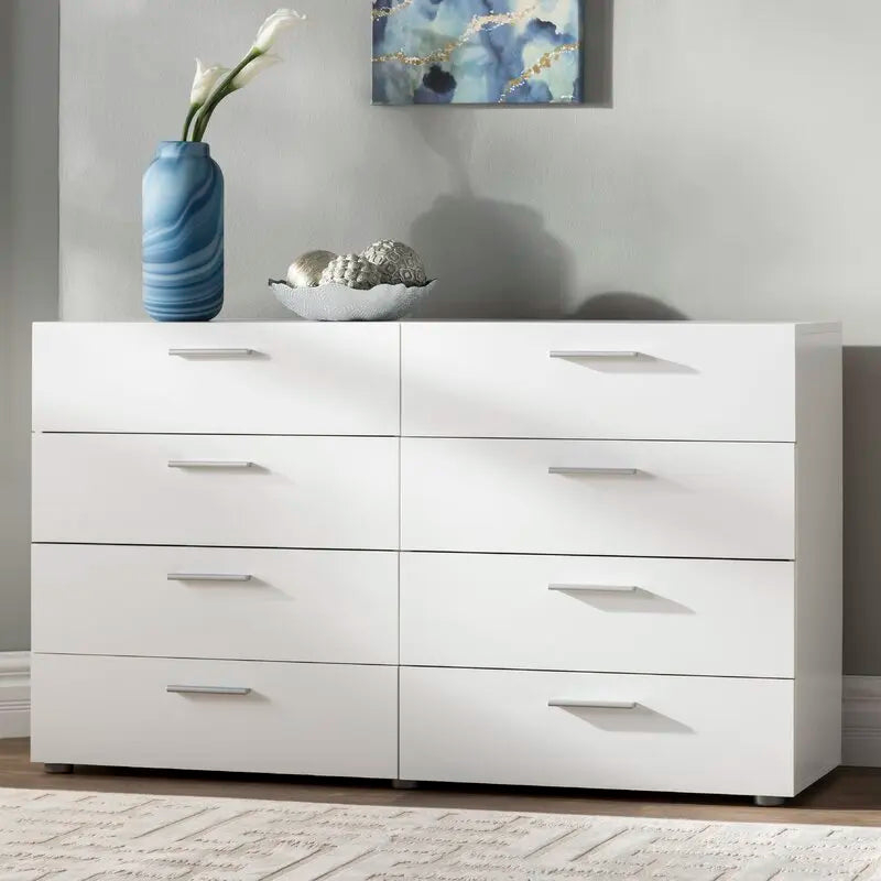 PEPA, Tủ lưu trữ đồ dùng hiện đại 4 tầng 8 ngăn, CAB_322, 140x43x82cm, Nội thất Nhà trên cao