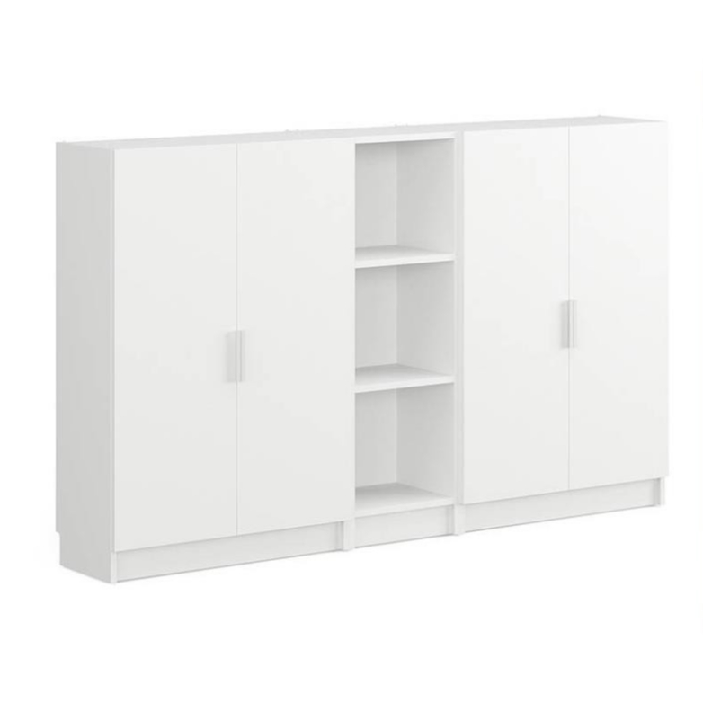 JAK, COMBO Kệ sách 3 tầng có cửa, DSH_058, 200x30x106cm, Nội thất Nhà trên cao