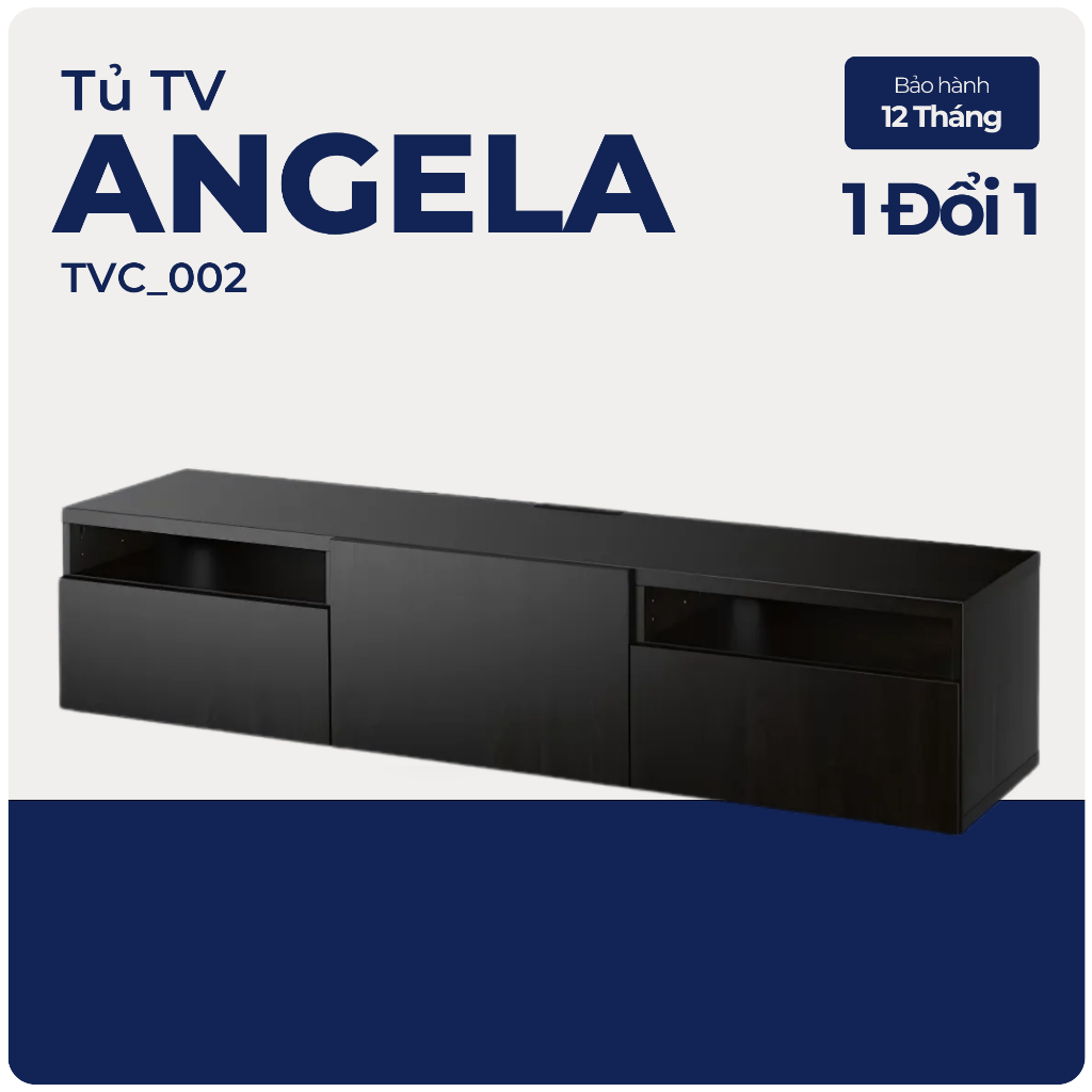 ANGELA, Kệ tivi đa năng 3 ngăn, TVC_002, 180x42x39cm, Nội thất Nhà trên cao