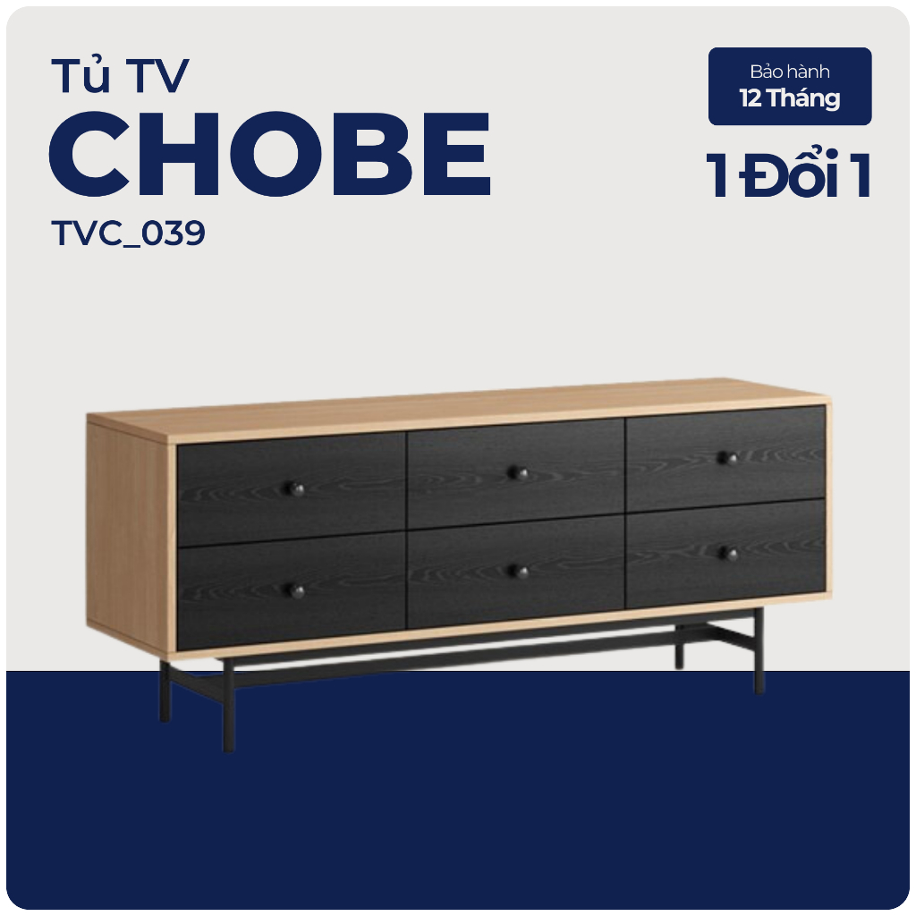 CHOBE, Kệ tivi, kệ để đồ, TVC_039, 140x40x58cm, Nội thất Nhà trên cao