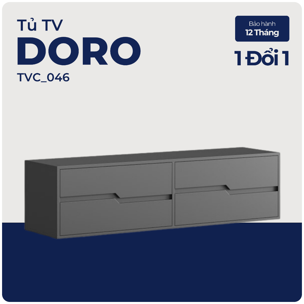DORO, Kệ tivi, kệ để đồ, TVC_046, 150x40x40cm, Nội thất Nhà trên cao