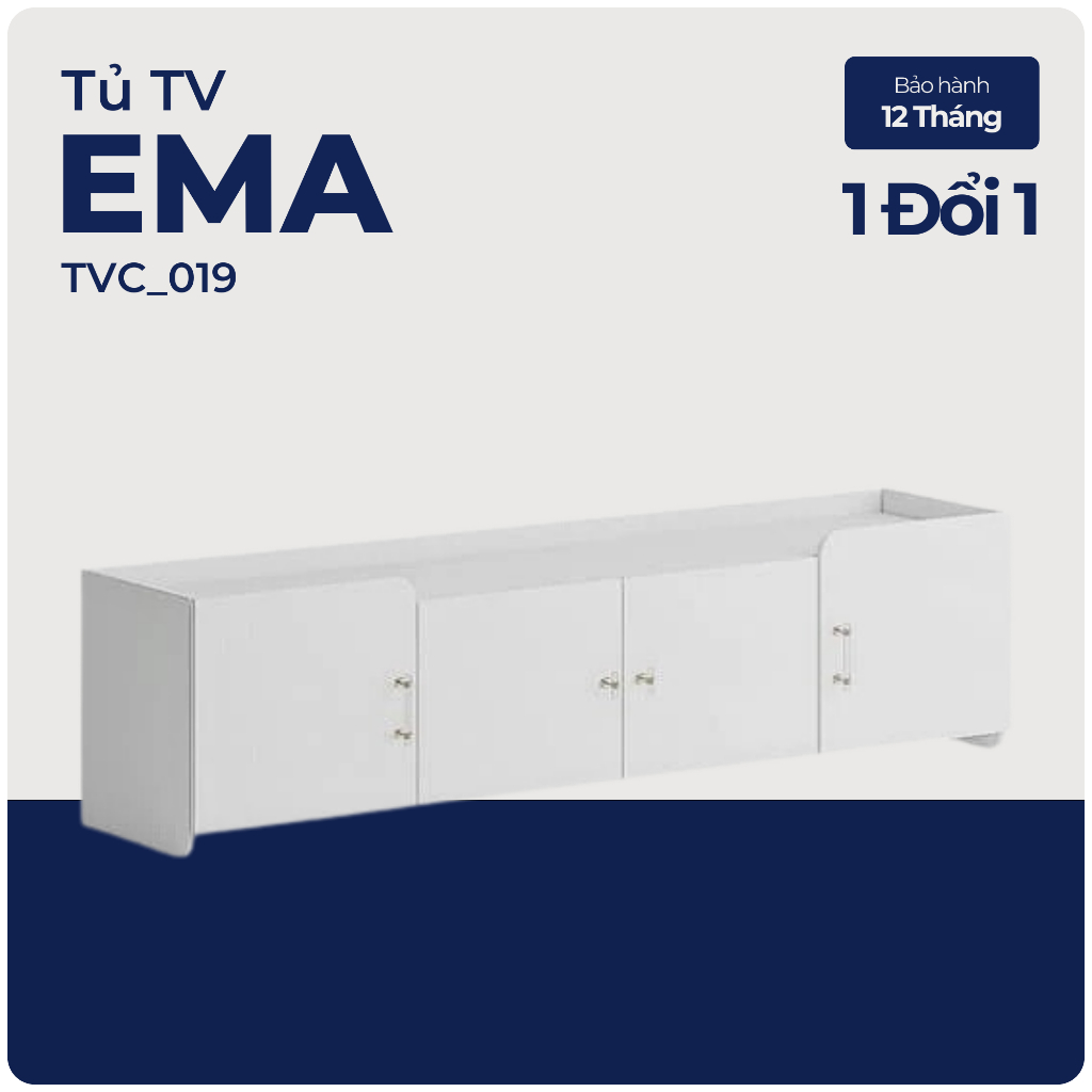 EMA, Kệ tivi, kệ lưu trữ, TVC_019, 195x43x50cm, Nội thất Nhà trên cao