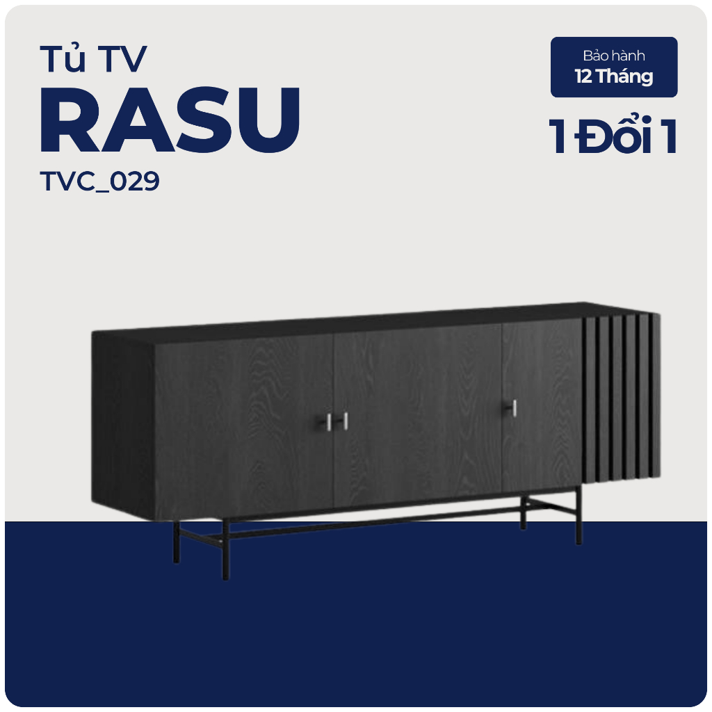RASU, Kệ Tivi đa năng 3 cánh mở, TVC_029, 160x40x65cm, Nội thất Nhà trên cao