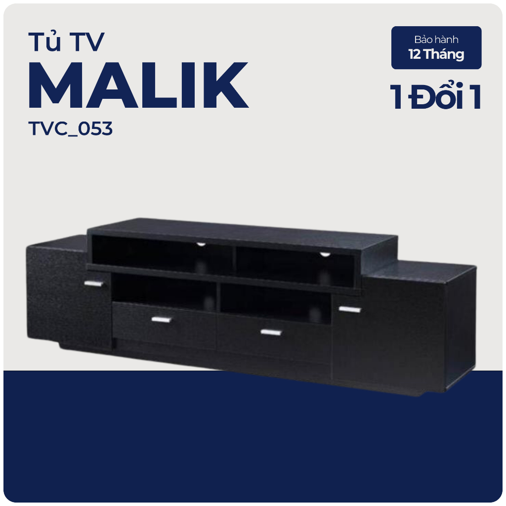 MALIK, Kệ Tivi đa năng, TVC_053, 183x39x54cm, Nội thất Nhà trên cao