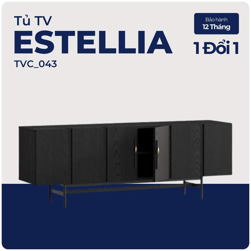 ESTELLIA, Tủ Tivi, TVC_043, 160x38x58cm, Nội thất Nhà trên cao