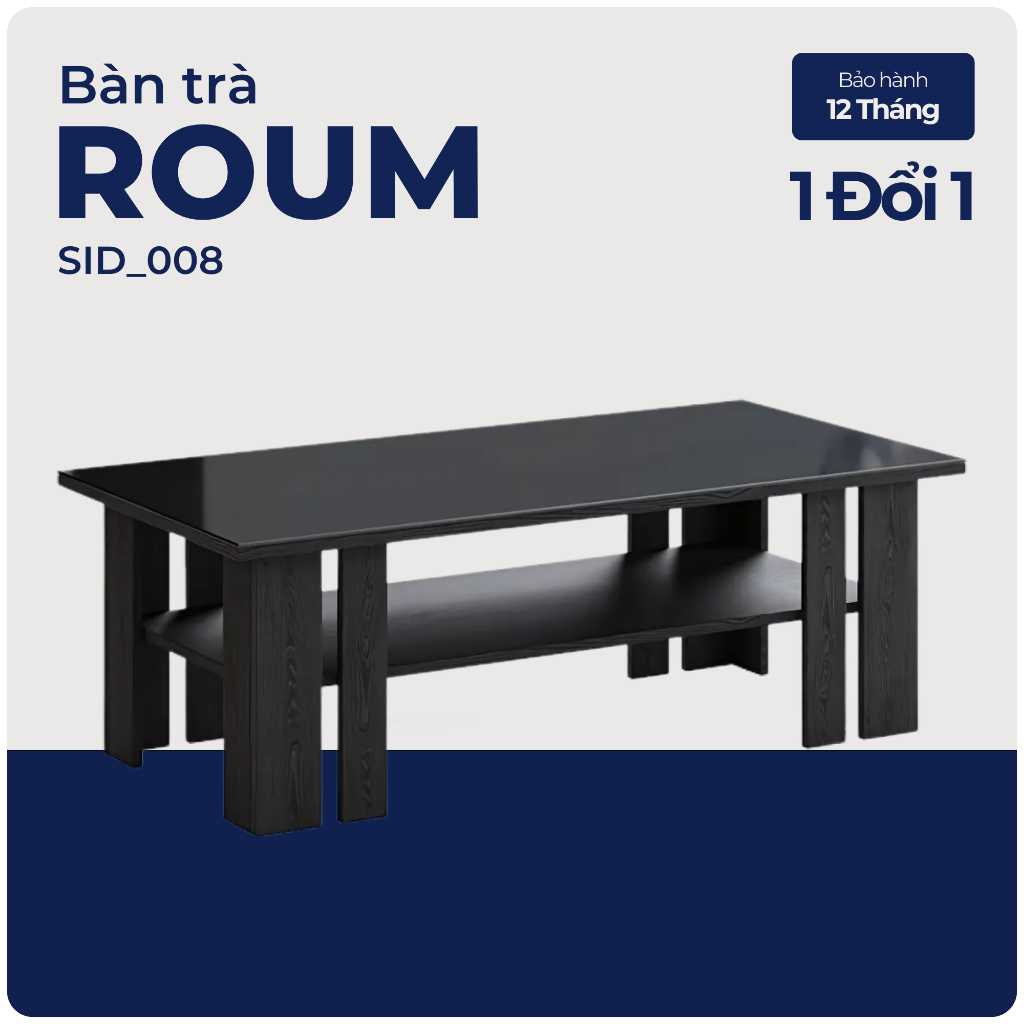 ROUM, Coffee, TABlE - Bàn cà phê, Bàn trà sofa phòng khách, SID_008, 119x60x41cm, bàn sofa Nhà trên cao