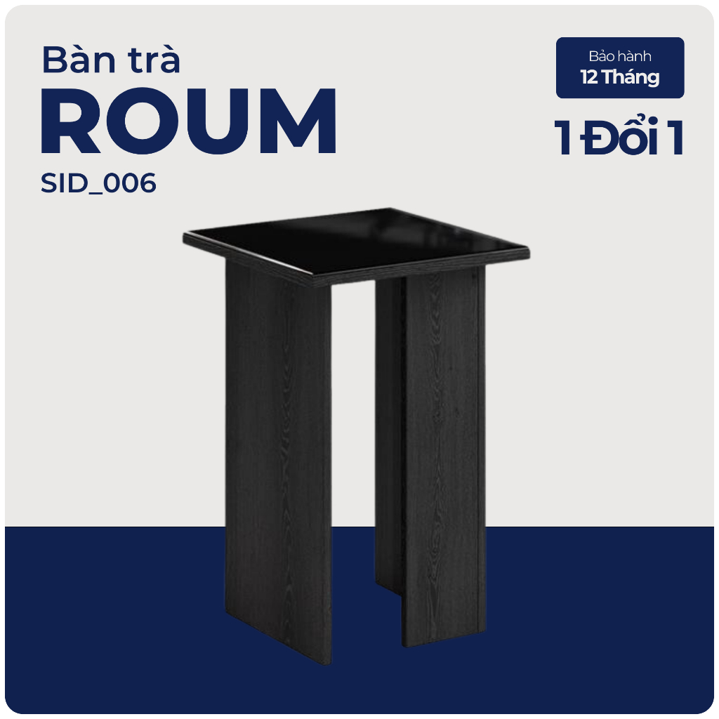 ROUM, SIDetable - Bàn trà phòng khách, SID_006, 40x40x60cm, Nội thất Nhà trên cao