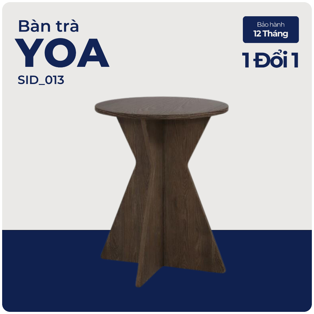 YOA, SIDetable - Bàn trà phòng khách, SID_013, 50x50x60cm, Nội thất Nhà trên cao