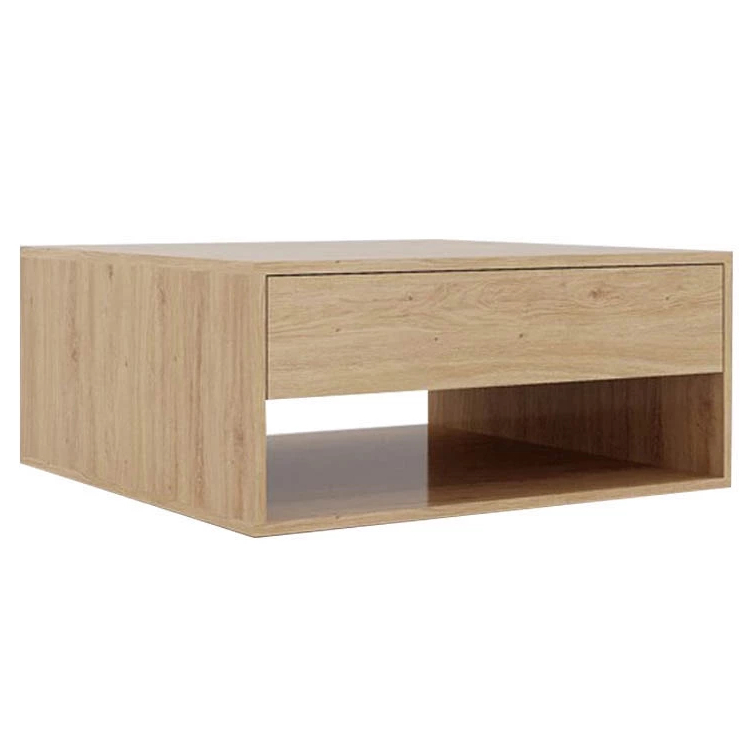 NIRDO, Bàn cafe - Bàn trà kèm 2 ngăn kéo, SID_005, 80x80x35cm, Nội thất Nhà trên cao