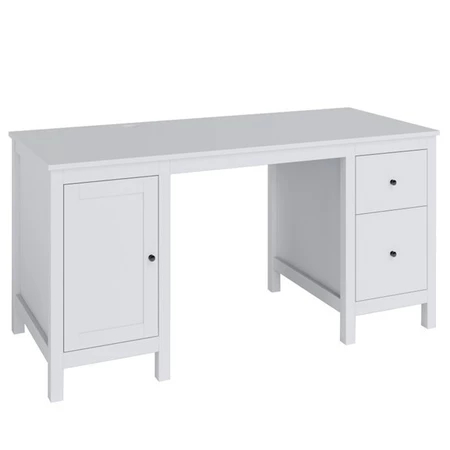 LUMI, Bàn làm việc, bàn học 2 bên tủ, DES_018, 155x65x75cm, Nội thất Nhà trên cao