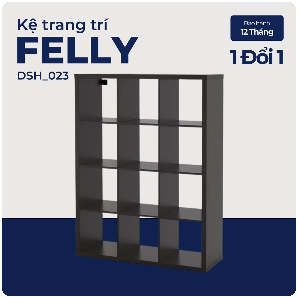 FELLY, Kệ sách 3 x 4,, DSH_023, 109x38x144cm, Nội thất Nhà trên cao