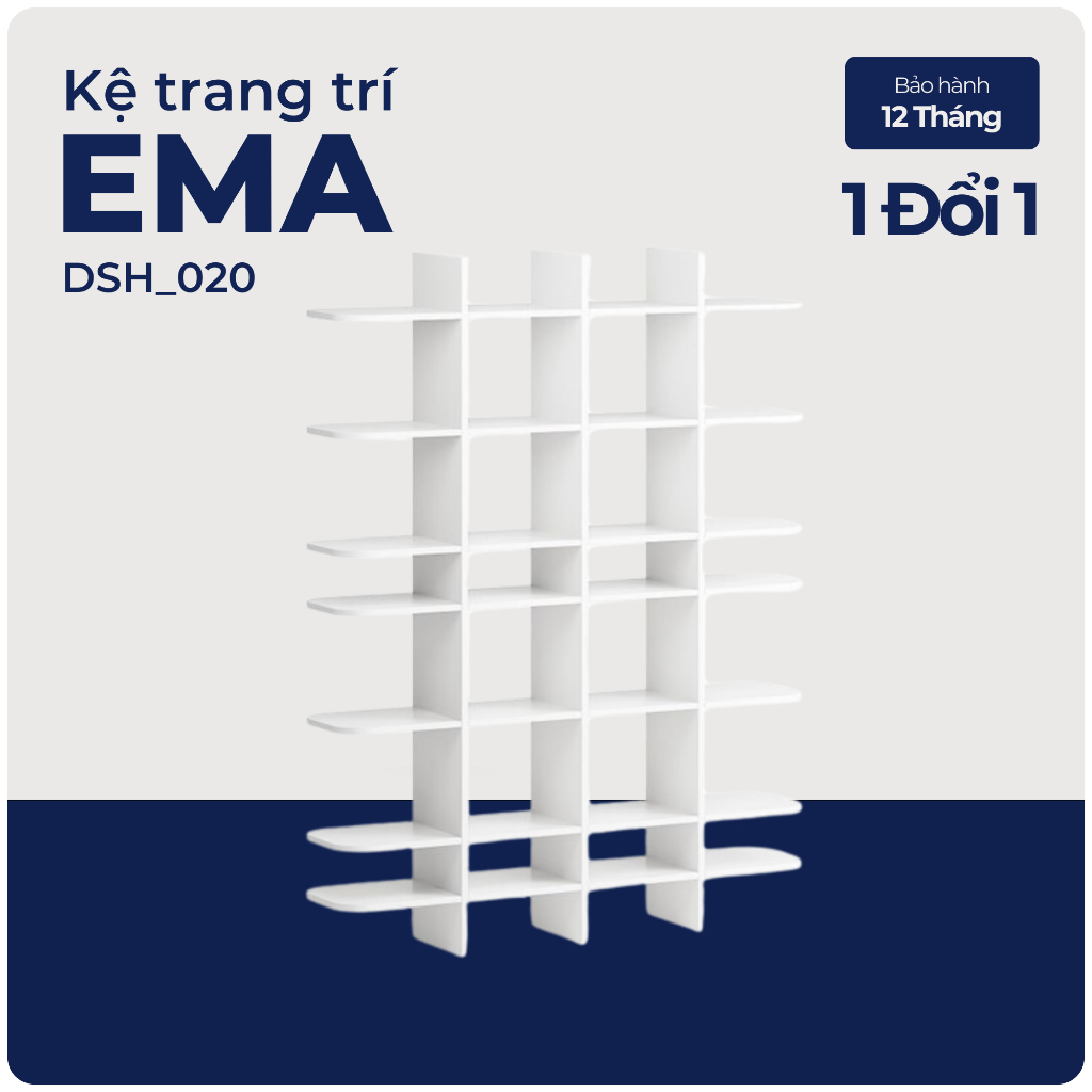 EMA, Kệ trưng bày đồ dùng, kệ sách, DSH_020, 120x28x180cm, Nội thất Nhà trên cao