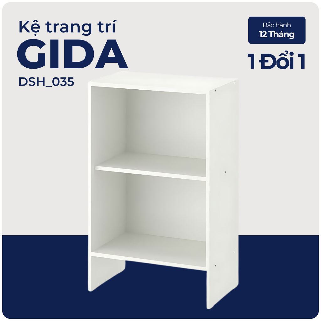 GIDA, Kệ sách 2 tầng, DSH_035, 50x30x80cm, Nội thất Nhà trên cao