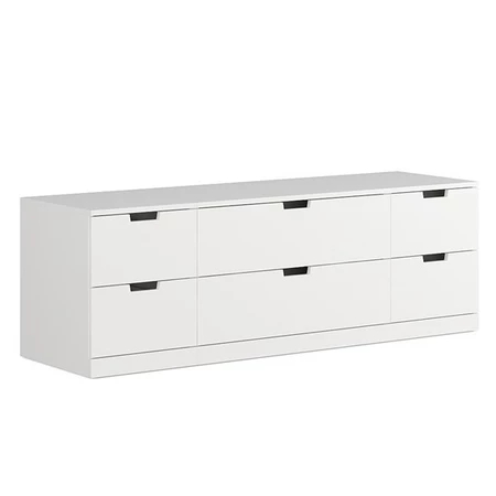 BANODAL, Tủ đựng đồ 2 tầng 6 ngăn kéo, CAB_028, 160x47x53cm, Nội thất Nhà trên cao