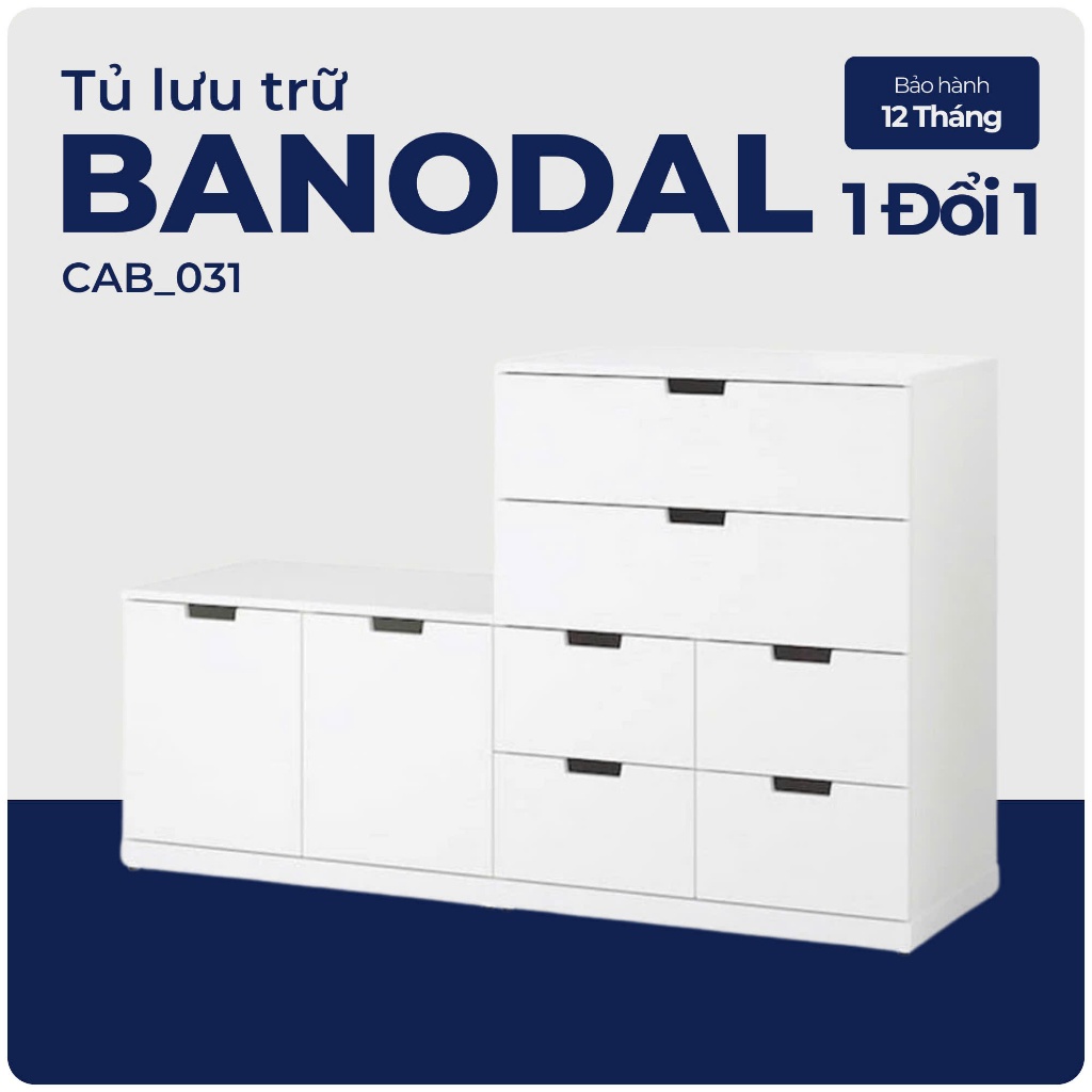 BANODAL, Tủ đựng đồ 8 ngăn kéo, CAB_031, 160x47x98cm, Nội thất Nhà trên cao
