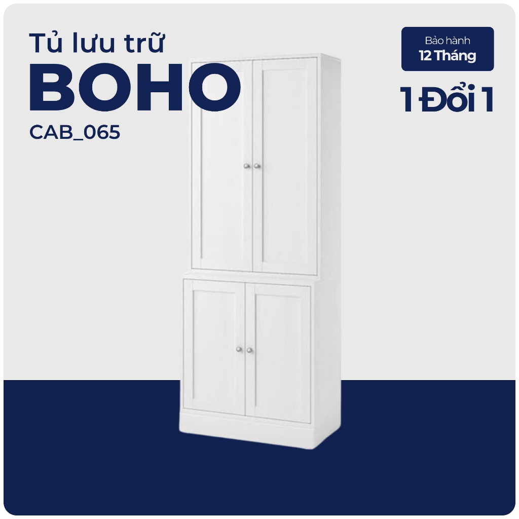 BOHO, Tủ lưu trữ đồ dùng, CAB_065, 81x47x212cm, Nội thất Nhà trên cao