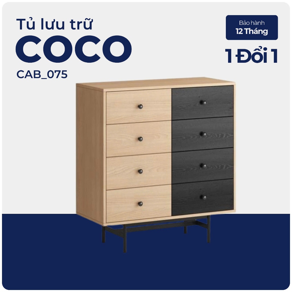 COCO, Tủ lưu trữ, Tủ đựng đồ, CAB_075, 90x40x98cm, Nội thất Nhà trên cao