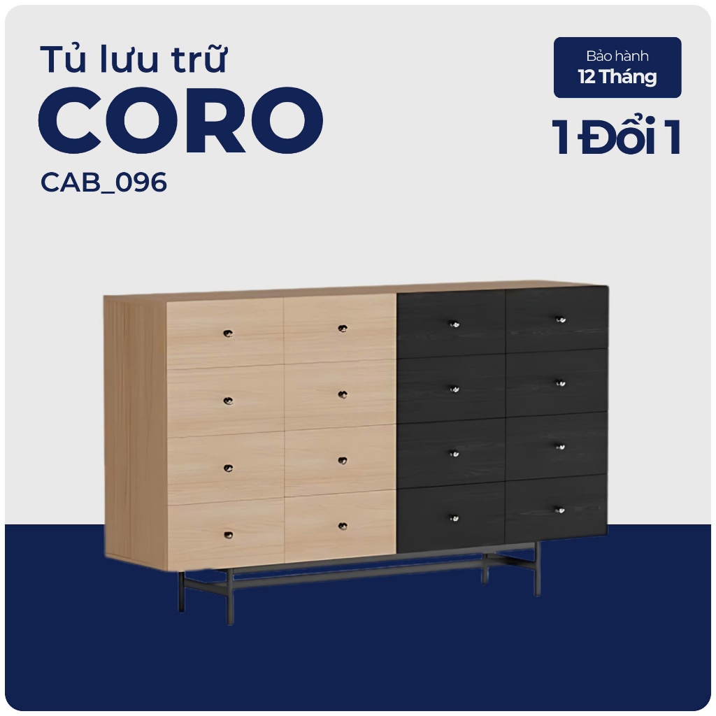 CORO, Tủ lưu trữ, Tủ đựng đồ, CAB_096, 160x40x98cm, Nội thất Nhà trên cao