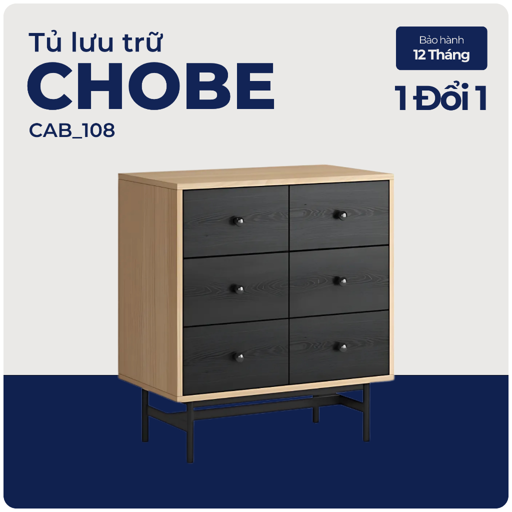 CHOBE, Tủ lưu trữ, tủ trưng bày, CAB_108, 70x40x78cm, Nội thất Nhà trên cao