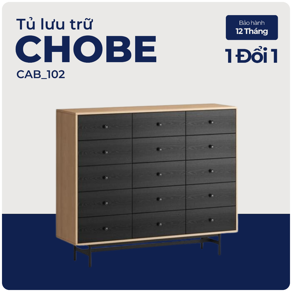 CHOBE, Tủ lưu trữ, tủ trưng bày, CAB_102, 140x40x118cm, Nội thất Nhà trên cao