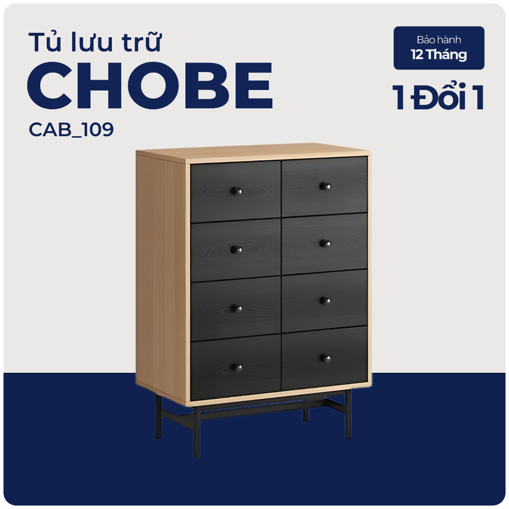 CHOBE, Tủ lưu trữ, tủ trưng bày, CAB_109, 70x40x98cm, Nội thất Nhà trên cao