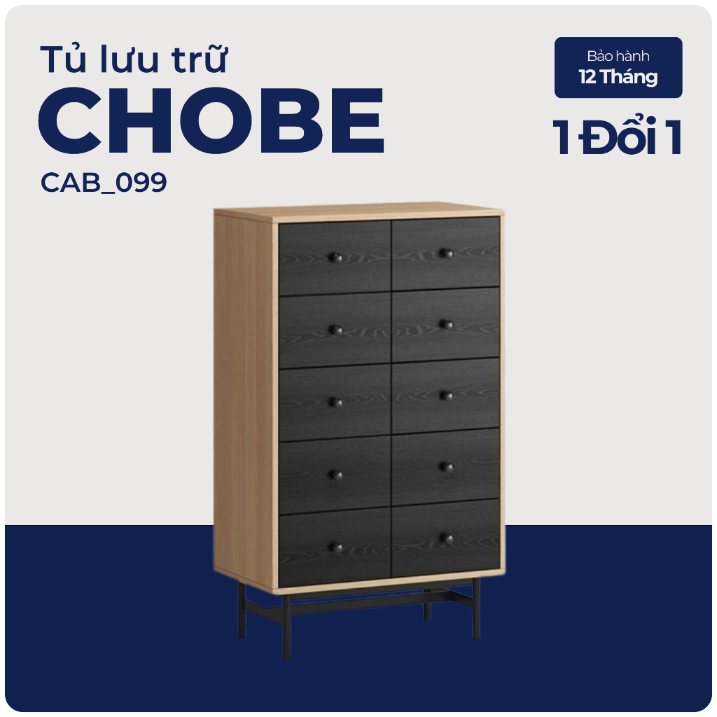 CHOBE, Tủ lưu trữ, tủ trưng bày, CAB_099, 70x40x118cm, Nội thất Nhà trên cao