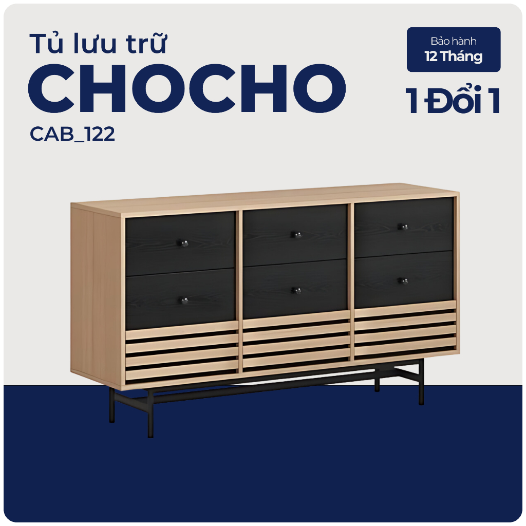 CHOCHO, Tủ lưu trữ, Tủ đựng đồ, CAB_122, 140x40x78cm, Nội thất Nhà trên cao