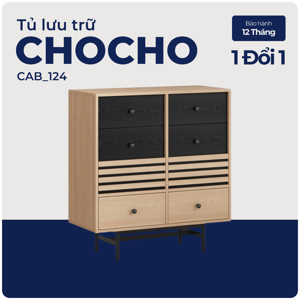 CHOCHO, Tủ lưu trữ, Tủ đựng đồ, CAB_124, 90x40x98cm, Nội thất Nhà trên cao