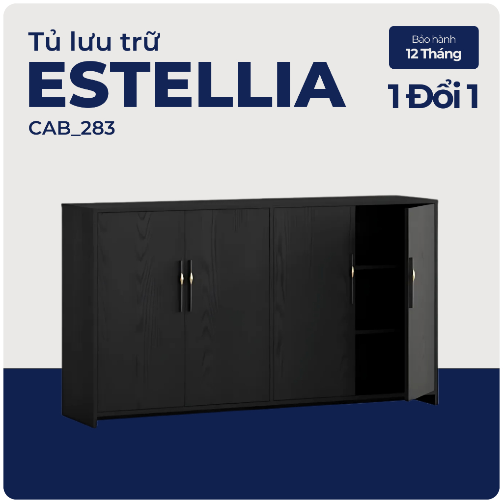 ESTELLIA, Tủ lưu trữ, CAB_283, 160x40x90cm, Nội thất Nhà trên cao