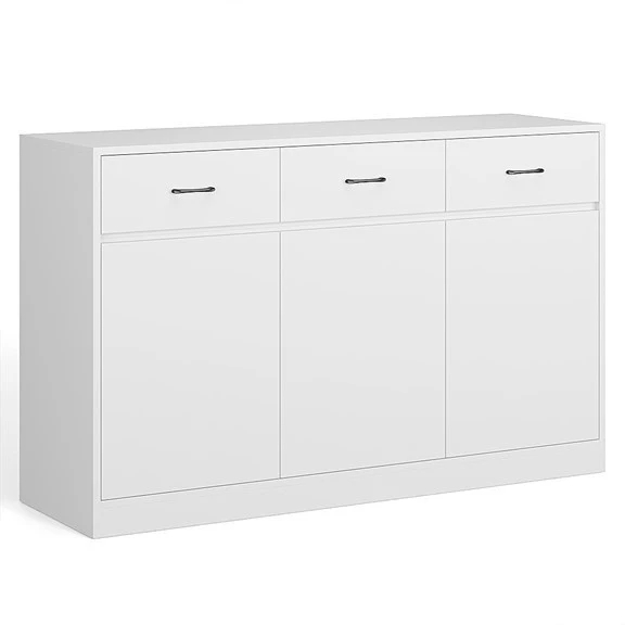 KRIST, Tủ lưu trữ đồ dùng 3 gian, CAB_177, 132x40x82cm, Nội thất Nhà trên cao
