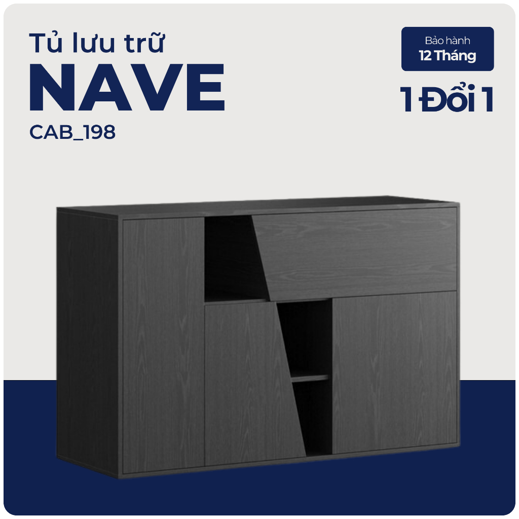NAVE, Tủ trưng bày phòng khách, CAB_198, 140x50x90cm, Nội thất Nhà trên cao
