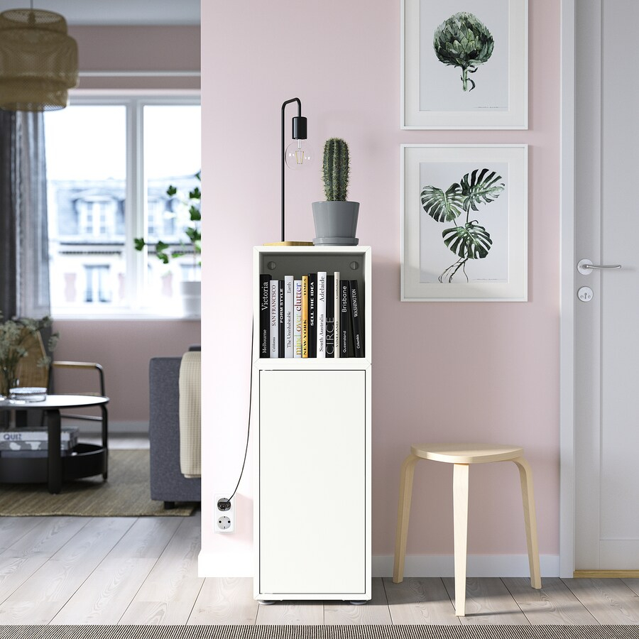 NIOSK, Tủ lưu trữ 3 tầng 1 cánh, CAB_214, 35x35x107cm, Nội thất Nhà trên cao