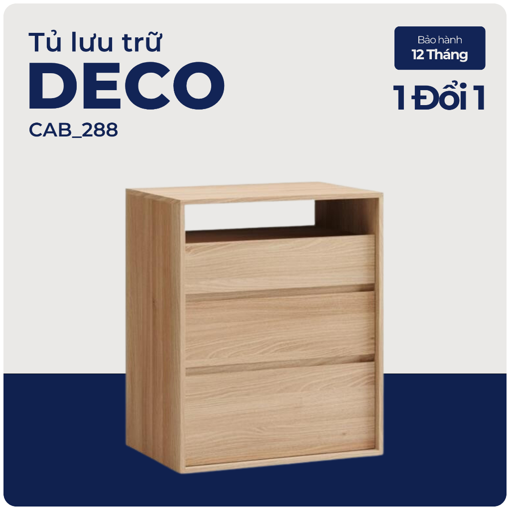 DECO, Tủ đựng đồ, tủ lưu trữ, CAB_288, 70x48x84cm, Nội thất Nhà trên cao