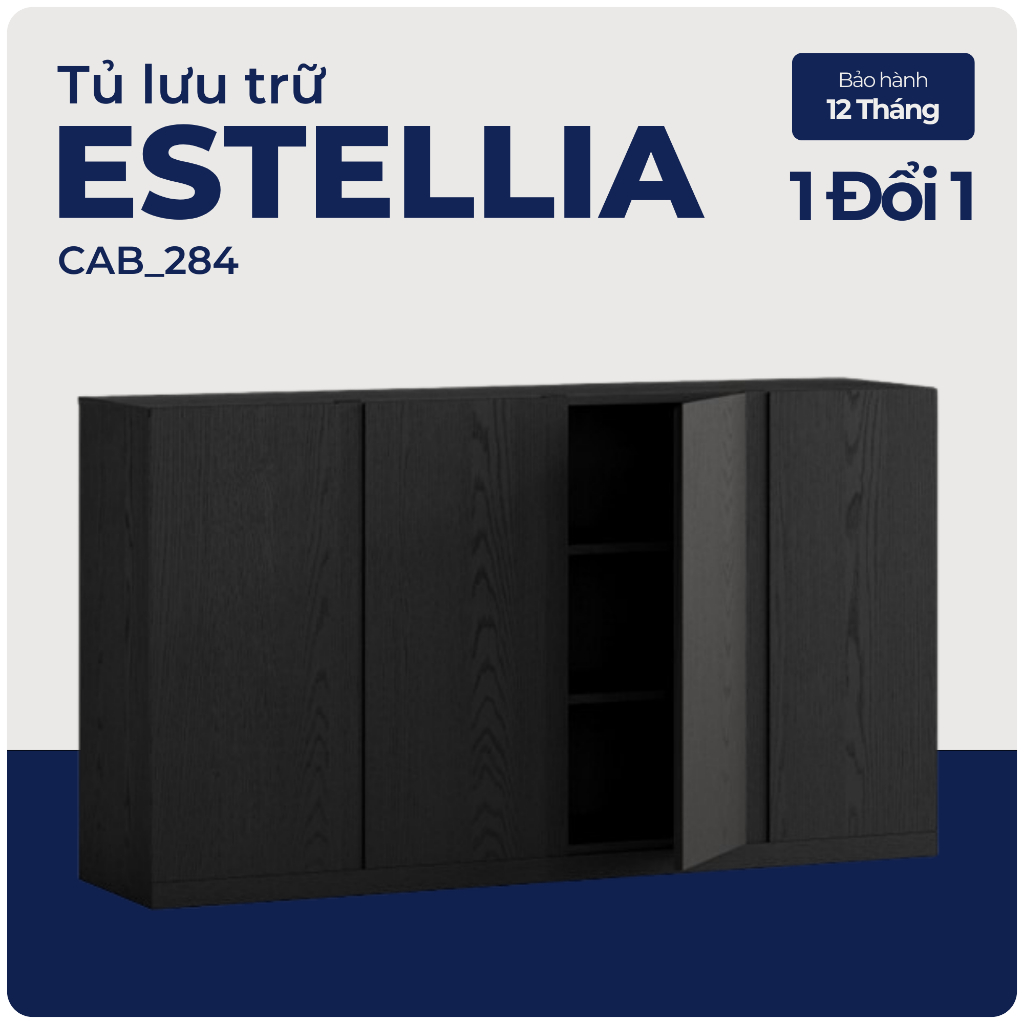 ESTELLIA, Tủ lưu trữ, CAB_284, 160x40x90cm, Nội thất Nhà trên cao