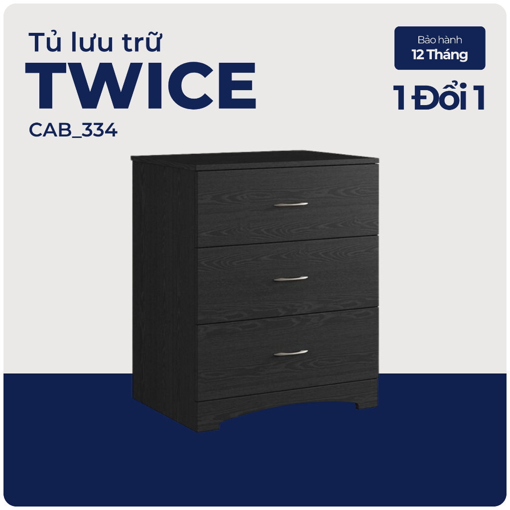 TWICE, Tủ lưu trữ tân cổ điển 3 tầng 6 hộc tủ kéo size nhỏ, CAB_334, 65x48x79cm, Nội thất Nhà trên cao