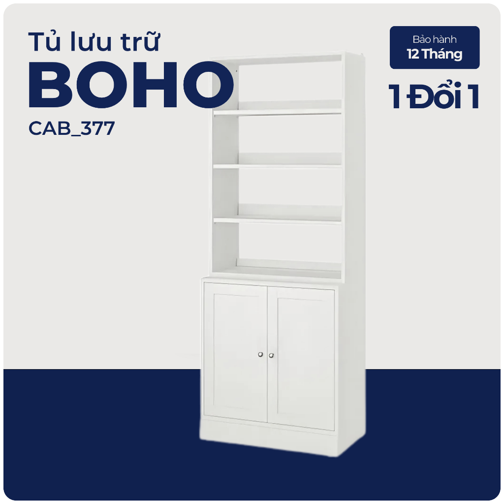 BOHO, Tủ lưu trữ - Kệ để đồ 4 tầng, CAB_377, 81x47x212cm, Nội thất Nhà trên cao
