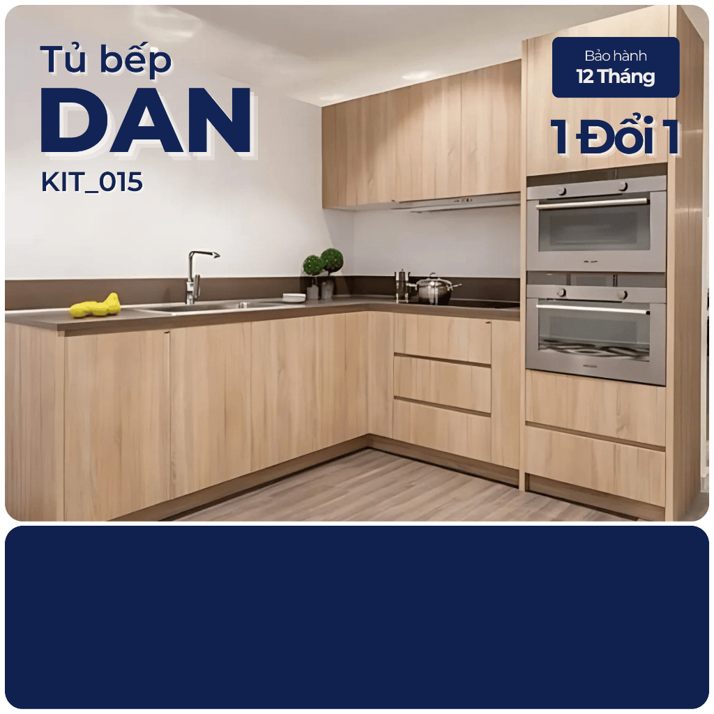DAN, Tủ bếp công nghiệp hiện đại, KIT_015, Nội thất Nhà trên cao