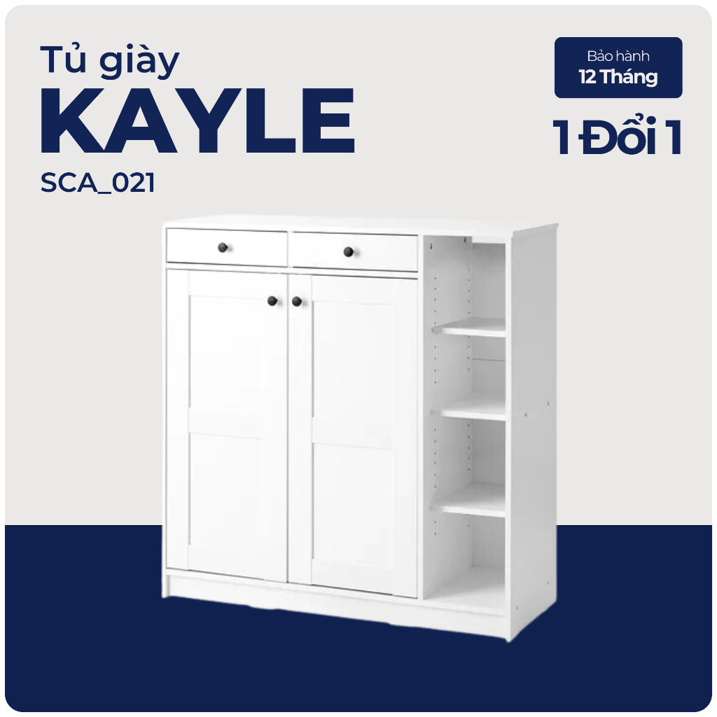 KAYLE, Tủ giày đa năng, SCA_021, 120x40x102cm, Nội thất Nhà trên cao