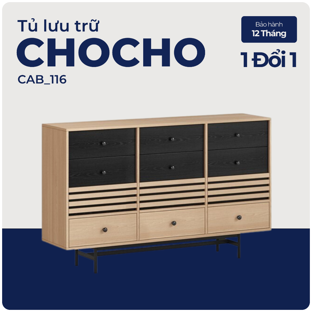 CHOCHO, Tủ lưu trữ, Tủ đựng đồ, CAB_116, 160x40x98cm, Nội thất Nhà trên cao