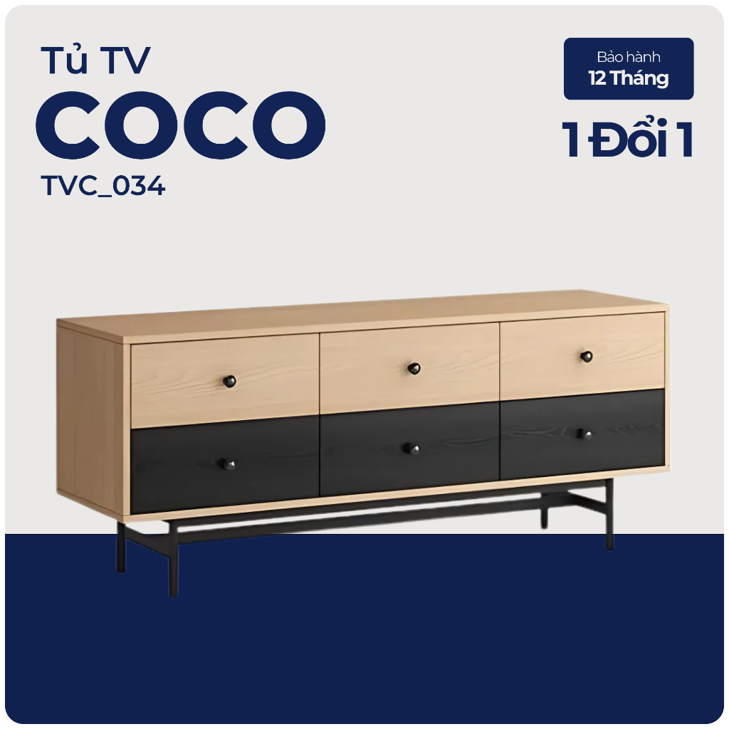 COCO, Kệ tivi, kệ để đồ, TVC_034, 140x40x58cm, Nội thất Nhà trên cao
