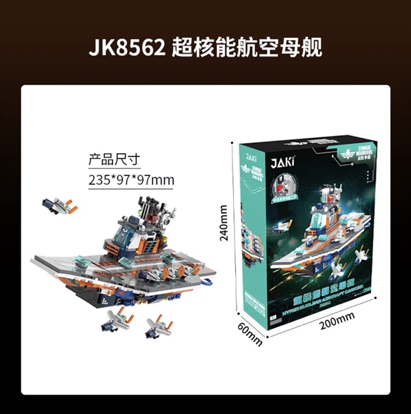 JK8562 HỘP LOGO RÁP TÀU SÂN BAY HYPER NUCLEAR AIRCRAFT CARRIER 1T/36